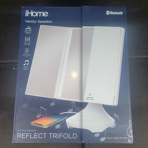 IHome Beauty Reflect Trifold Vanity Mirror With Bluetooth and Lights (ICVBT40W)